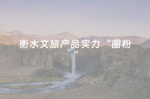 衡水文旅产品实力“圈粉”
