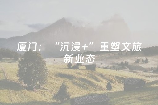 厦门：“沉浸+”重塑文旅新业态
