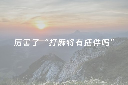 厉害了“打麻将有插件吗”（输赢有什么规律)
