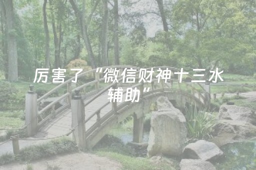 厉害了“微信财神十三水辅助”（胜负规律拿好牌)