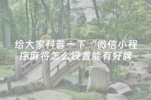推荐十款“广东麻将做弊器”（如何提高胜率)