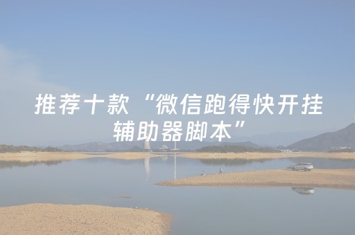 推荐十款“微信跑得快开挂辅助器脚本”（助赢神器购买)