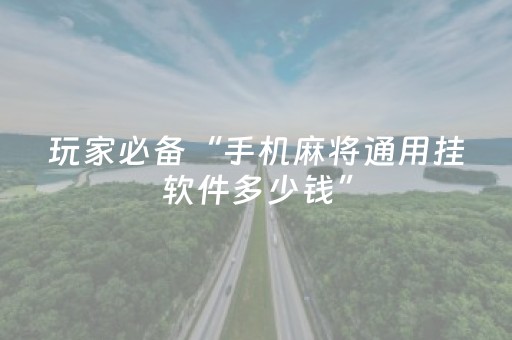 玩家必备“手机麻将通用挂软件多少钱”（输赢跟id号有关系吗)