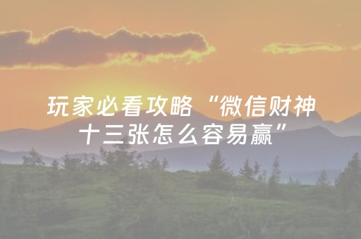 介绍十款“微信麻将助赢神器”（赢的技巧规律)