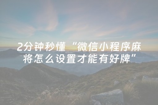 关于“微信小程序湖北麻将专用神器”（挂件神器)