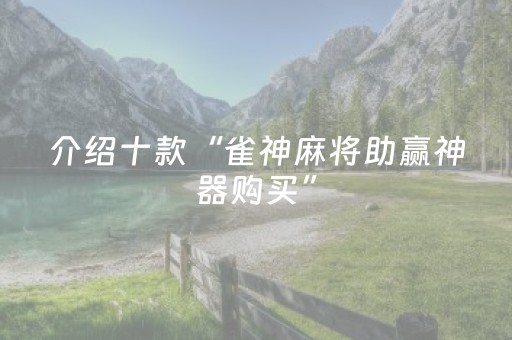 介绍十款“雀神麻将助赢神器购买”（专用神器)