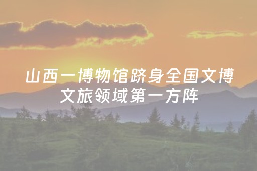 山西一博物馆跻身全国文博文旅领域第一方阵