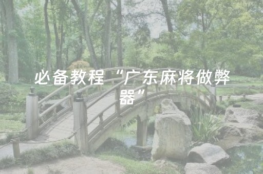 必备教程“广东麻将做弊器”（插件可信吗)