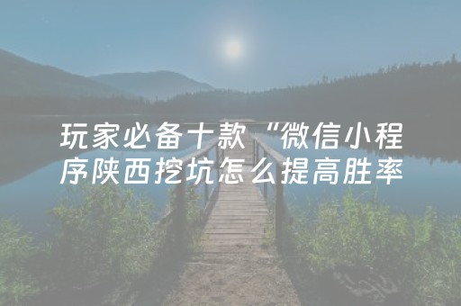 玩家必备十款“微信小程序陕西挖坑怎么提高胜率”（必赢神器)