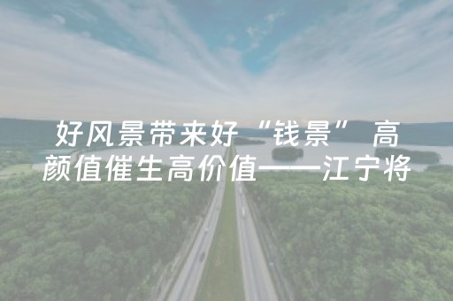 好风景带来好“钱景” 高颜值催生高价值——江宁将绿水青山做成富民“大产业”