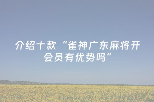 介绍十款“雀神广东麻将开会员有优势吗”（好友房怎么才能赢)