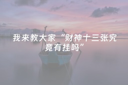 我来教大家“财神十三张究竟有挂吗”（插件可信吗)