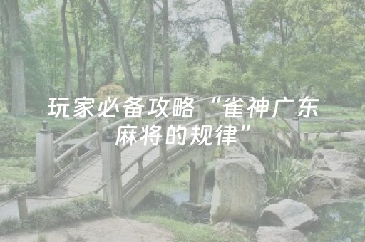 玩家必备攻略“雀神广东麻将的规律”（输赢跟id号有关系吗)