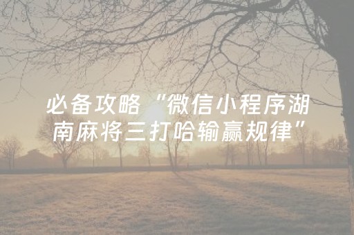 必看盘点揭秘“雀神广东麻将助赢神器”（有没有猫腻)
