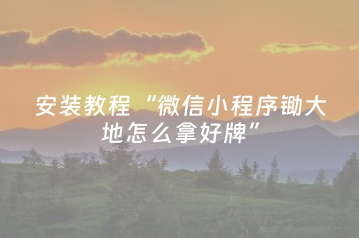 2分钟秒懂“微信小程序锄大地插件购买”（辅助软件)