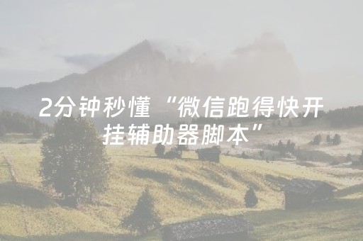 2分钟秒懂“微信跑得快开挂辅助器脚本”（AI辅助胡牌规则)