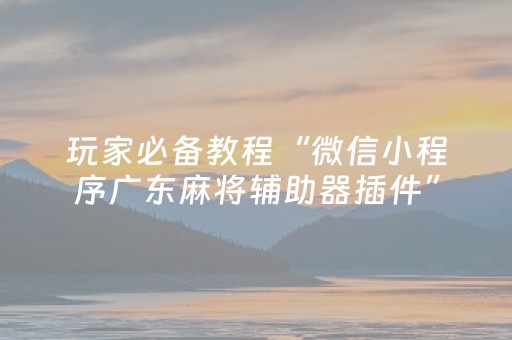 2分钟秒懂“微信小程序双扣发牌有什么规律吗”（免费辅助)