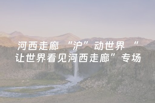 河西走廊 “沪”动世界 “让世界看见河西走廊”专场活动在上海成功举办