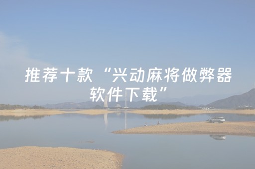 推荐十款“兴动麻将做弊器软件下载”（胜率到哪调)