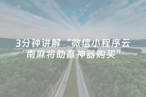 3分钟讲解“微信小程序云南麻将助赢神器购买”（挂件神器)