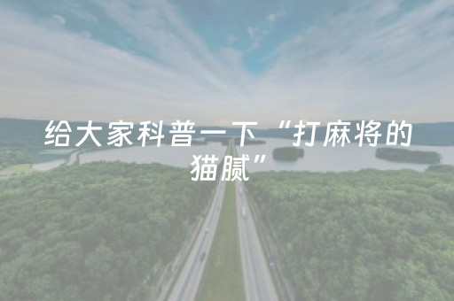 给大家科普一下“打麻将的猫腻”（自建房怎么赢)