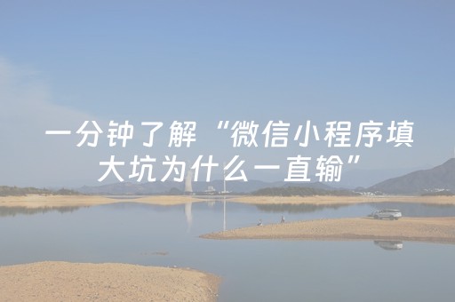 一分钟了解“微信小程序填大坑为什么一直输”（发牌有什么规律吗)