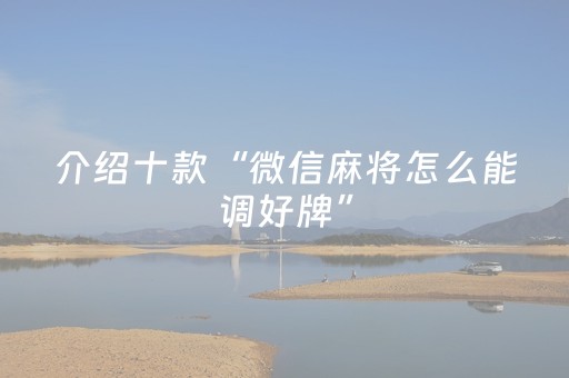 介绍十款“微信麻将怎么能调好牌”（骗局大揭秘)