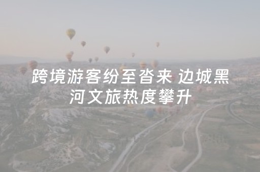 跨境游客纷至沓来 边城黑河文旅热度攀升