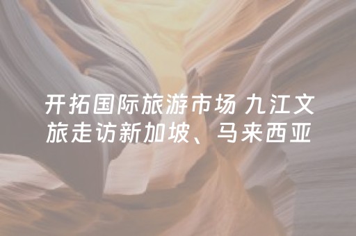 开拓国际旅游市场 九江文旅走访新加坡、马来西亚