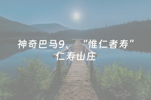 神奇巴马9、 “惟仁者寿”仁寿山庄