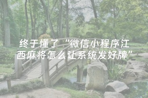 终于懂了“微信小程序陕西挖坑助赢神器”（AI辅助胡牌规则)