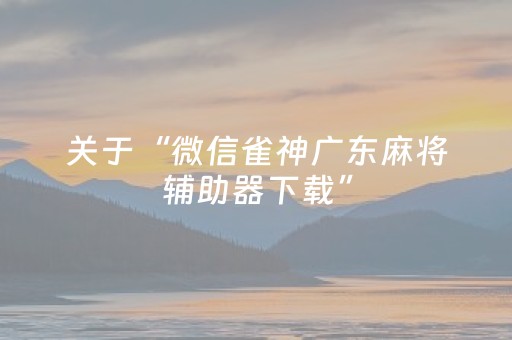 关于“微信雀神广东麻将辅助器下载”（输赢跟id号有关系吗)