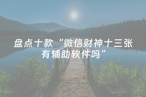 盘点十款“微信财神十三张有辅助软件吗”（万能开挂器)
