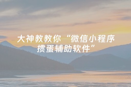 大神教教你“微信小程序掼蛋辅助软件”（怎么调胜率)