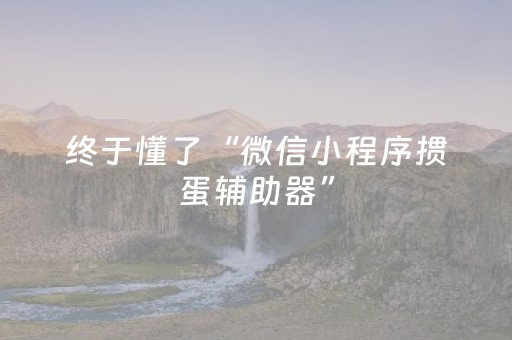 终于懂了“微信小程序掼蛋辅助器”（赢的技巧规律)