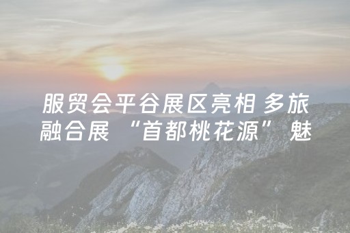 服贸会平谷展区亮相 多旅融合展 “首都桃花源” 魅力