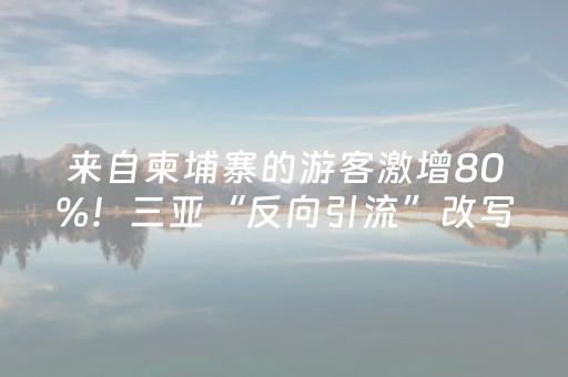 来自柬埔寨的游客激增80%！三亚“反向引流”改写旅游规则