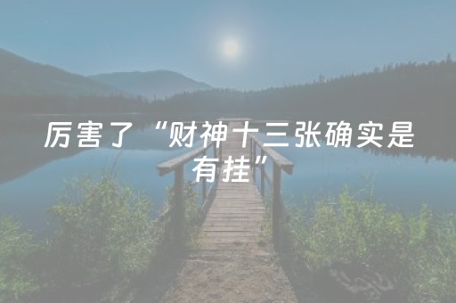 厉害了“财神十三张确实是有挂”（开挂辅助插件)