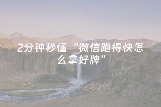 2分钟秒懂“微信跑得快怎么拿好牌”（辅助器插件)