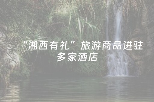 “湘西有礼”旅游商品进驻多家酒店