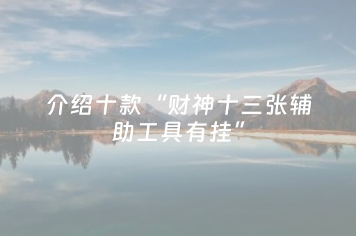 介绍十款“财神十三张辅助工具有挂”（通用挂软件多少钱)