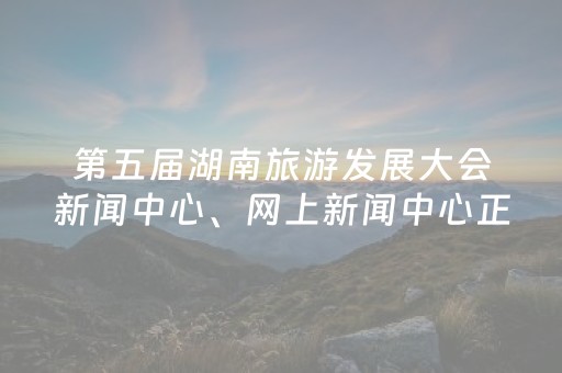 第五届湖南旅游发展大会新闻中心、网上新闻中心正式运行