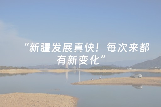 “新疆发展真快！每次来都有新变化”