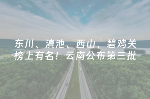 东川、滇池、西山、碧鸡关榜上有名！云南公布第三批62个省级地名文化遗产保护名录