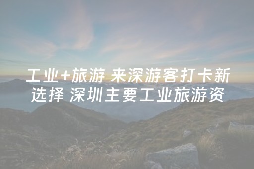 工业+旅游 来深游客打卡新选择 深圳主要工业旅游资源点暑期揽客约600万人次