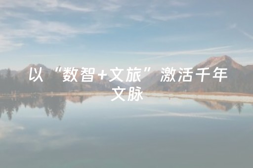 以“数智+文旅”激活千年文脉