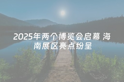 2025年两个博览会启幕 海南展区亮点纷呈