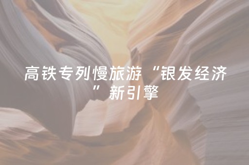 高铁专列慢旅游“银发经济”新引擎