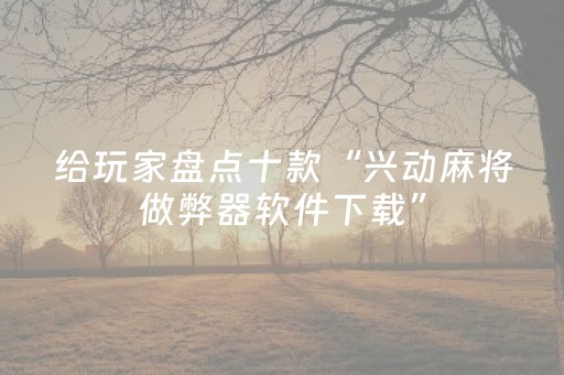 给玩家盘点十款“兴动麻将做弊器软件下载”（怎么提高胜率)