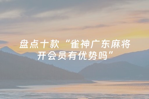 盘点十款“雀神广东麻将开会员有优势吗”（透明器教程)
